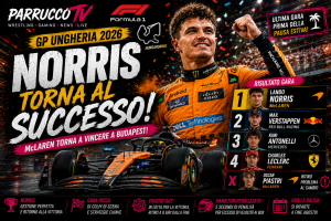 Norris trionfa nel GP d’Ungheria 2026: Verstappen secondo, Antonelli completa il podio