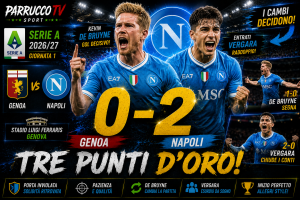 Genoa-Napoli 0-2: De Bruyne e Vergara cambiano tutto, Allegri parte con tre punti