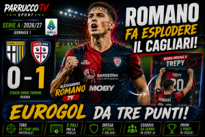 Parma-Cagliari 0-1: Romano inventa un capolavoro e regala i primi tre punti ai rossoblù