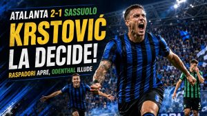 Atalanta-Sassuolo 2-1: Krstović firma la prima, la Dea parte vincendo