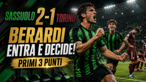 Sassuolo-Torino 2-1: Berardi entra e decide, granata ancora a zero