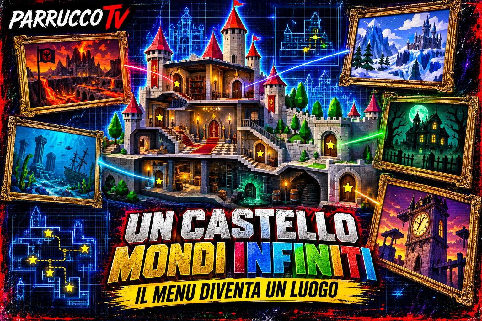 Il Castello di Peach come hub esplorabile e portale verso i livelli