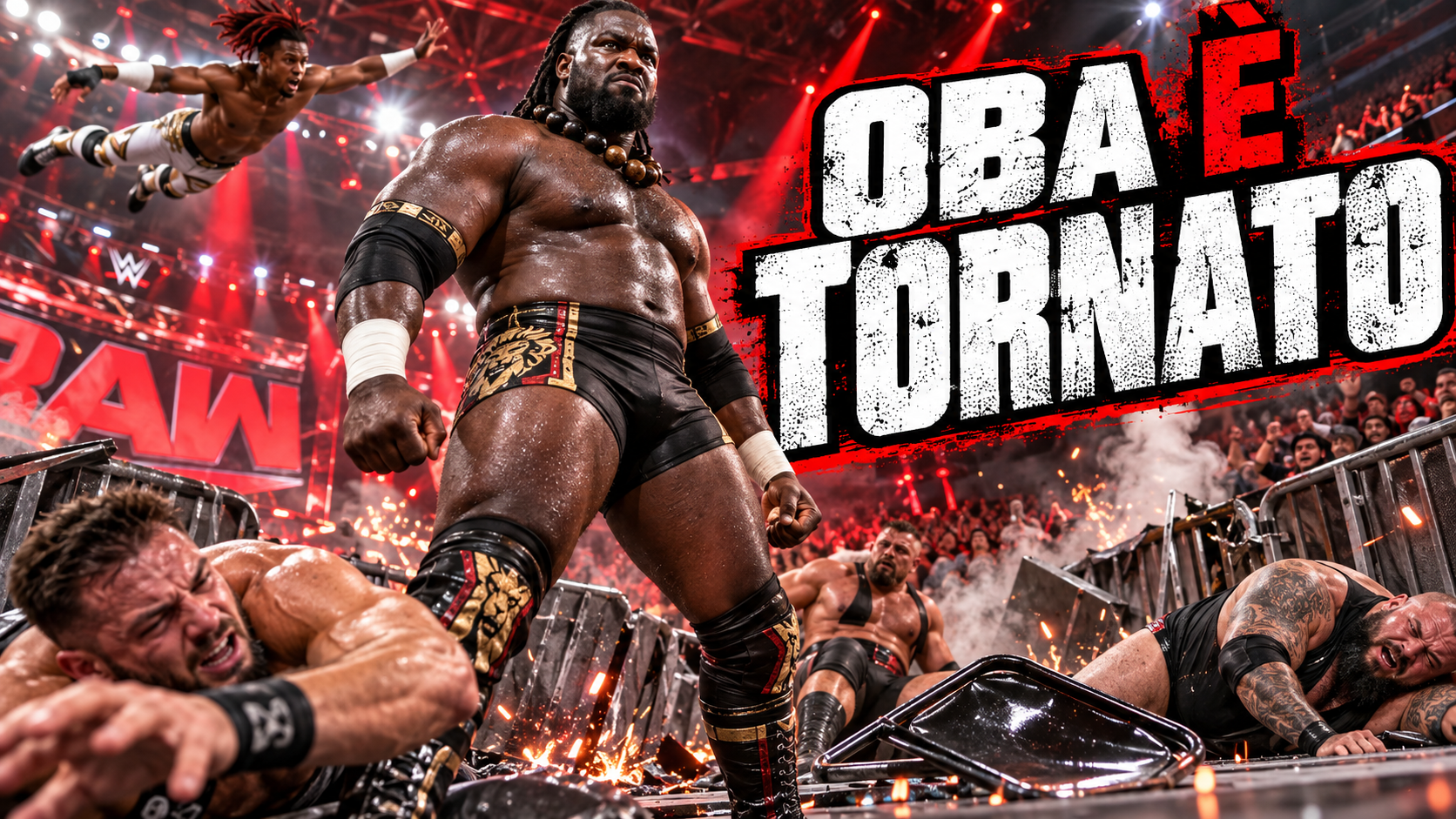 Oba Femi torna a RAW e travolge The Vision