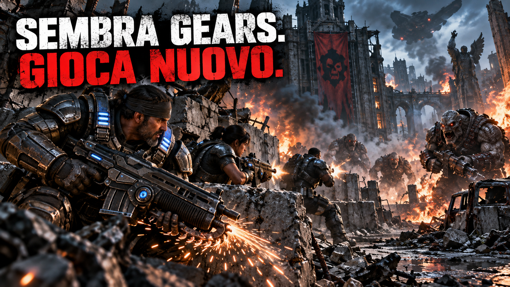 Il combattimento di Gears of War E-Day