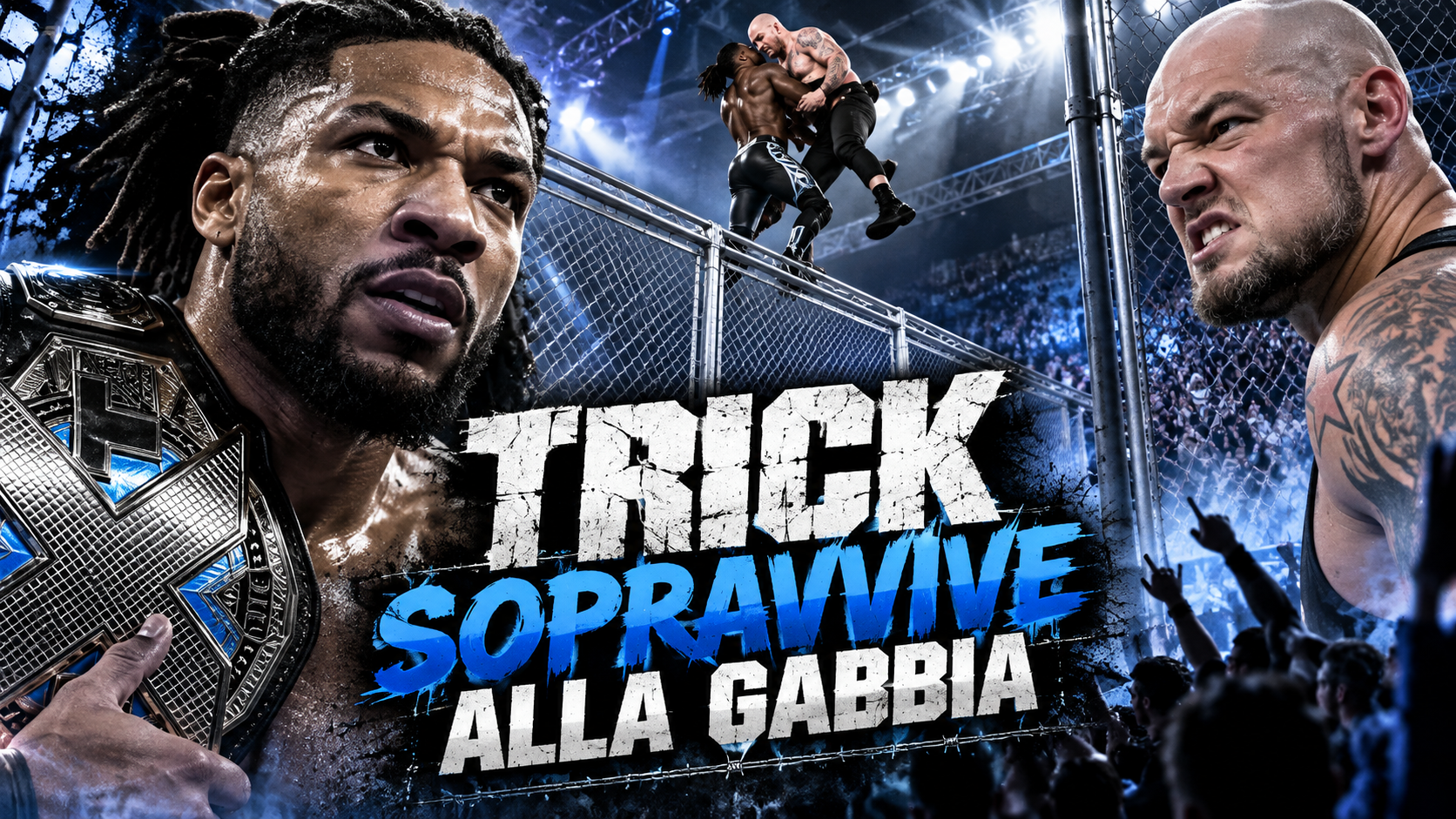 Trick Williams e Baron Corbin dentro la gabbia