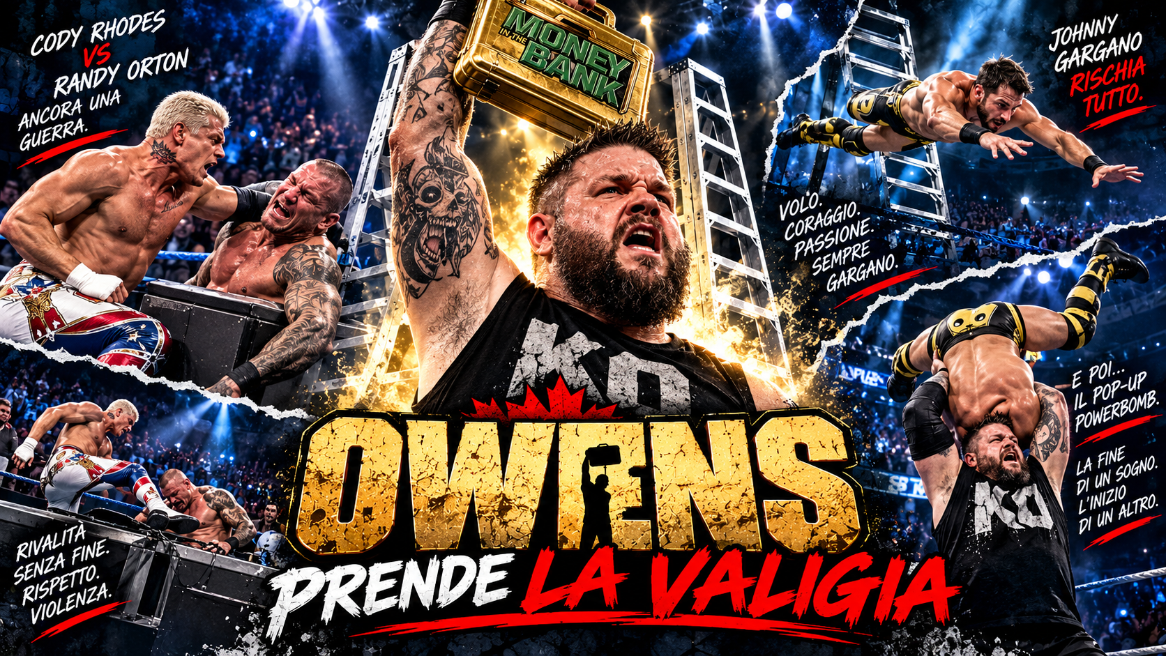 Kevin Owens batte Cody Rhodes e Johnny Gargano dopo l’interferenza di Randy Orton.